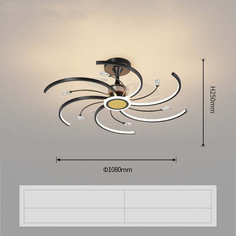 Modern Simple Fan Lamp In Living Room Decorbites