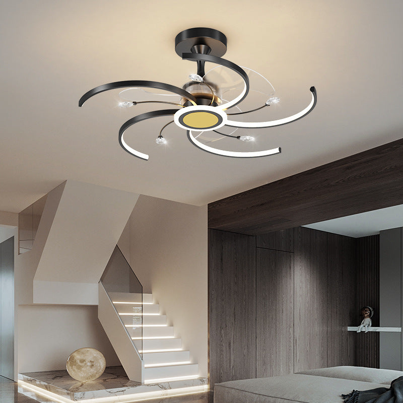 Modern Simple Fan Lamp In Living Room Decorbites