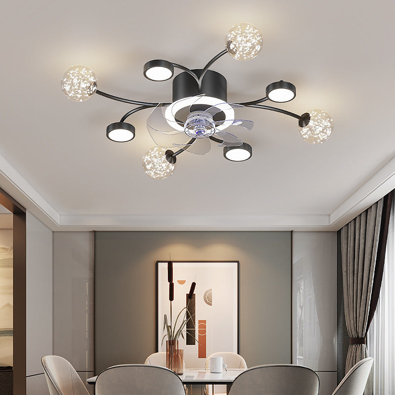 Modern Smart Bedroom Ceiling Fan Lamp Decorbites
