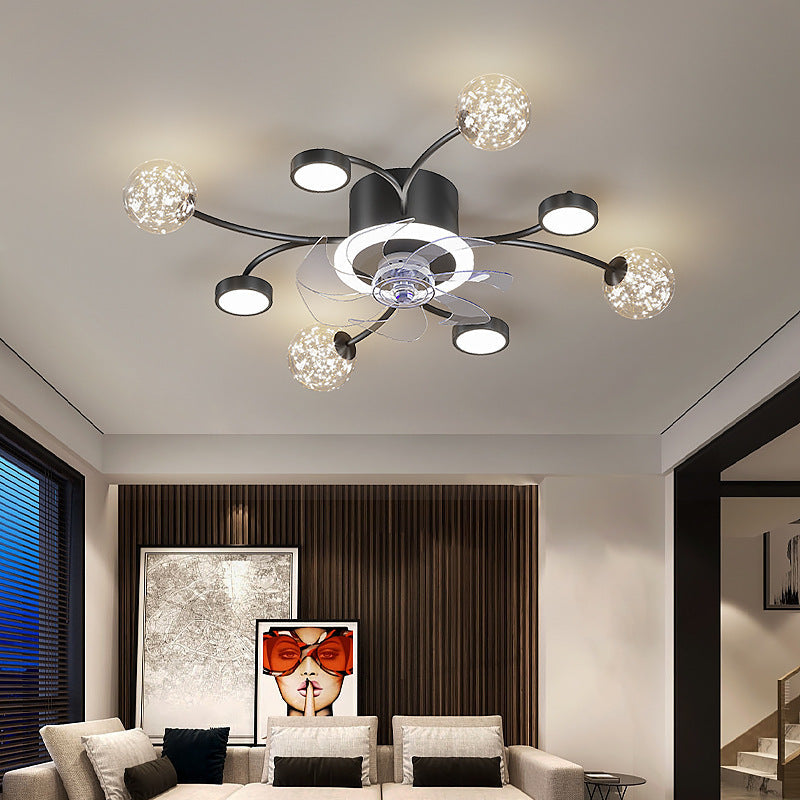 Modern Smart Bedroom Ceiling Fan Lamp Decorbites