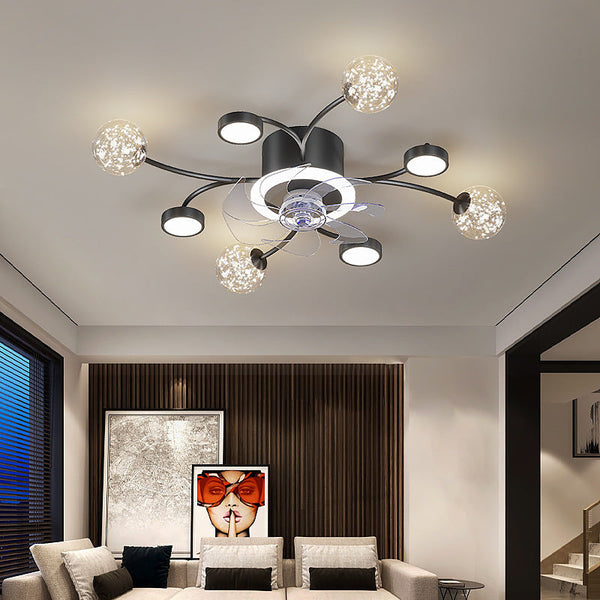 Modern Smart Bedroom Ceiling Fan Lamp Decorbites
