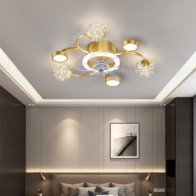 Modern Smart Bedroom Ceiling Fan Lamp Decorbites
