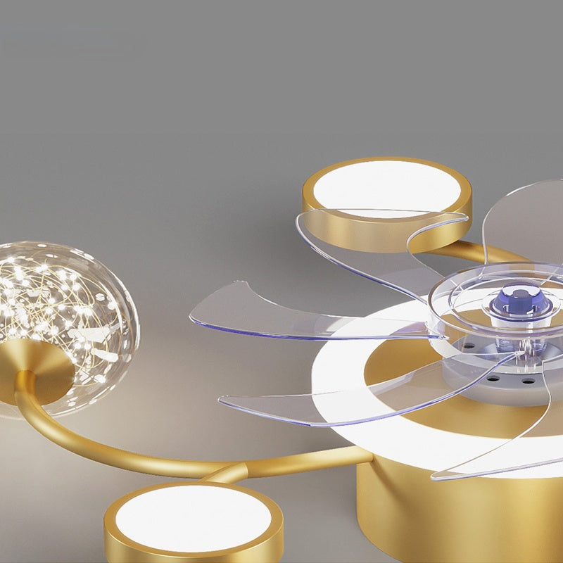 Modern Smart Bedroom Ceiling Fan Lamp Decorbites