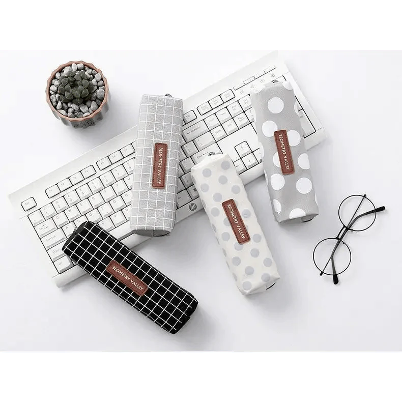 Modern Student Pencil Case Minimalist Simple Pen Bags Durable Zipper Pencil Cases For Office