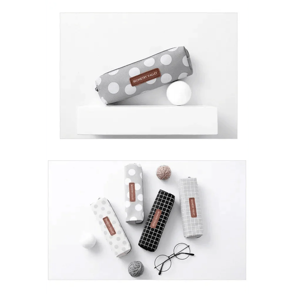 Modern Student Pencil Case Minimalist Simple Pen Bags Durable Zipper Pencil Cases For Office