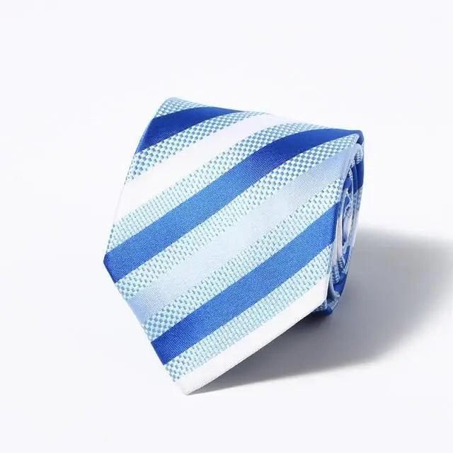 Modern Style Black Brown Wedding Neck Ties For Men Stylish Stripe Design Wedding And Casual Suit Neckties For Men