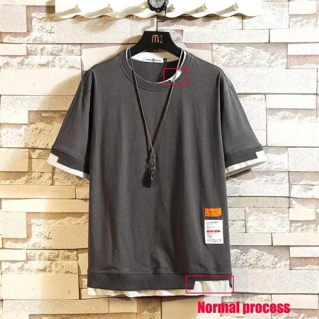 Modern Summer Short Sleeves New Fashion White T-shirt Streetwear One Piece Cool Hip Hop Rock Punk Men Top Tees T-shirt Clothes Men's Green Top Half Sleeve T-Shirt Men's Summer Short Sleeve Loose Casual Clothes