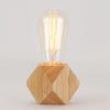 Modern table lamp E27 Wooden desk lamp Diamond bedside lamp for home/bedroom/living room decor EU-Plug Wooden Base Decorative Table Lamp Cute Study Lamps for Bedroom Décor