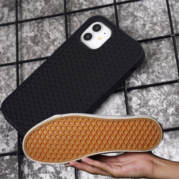 Modern Waffle Sport Shoe Sole Texture Silicone Case for iPhone 12 13 Pro Max XS XR X iPhone Mini Cover  Silicone Impact Resistant Protective Case Soft Silicone Art Phone Case
