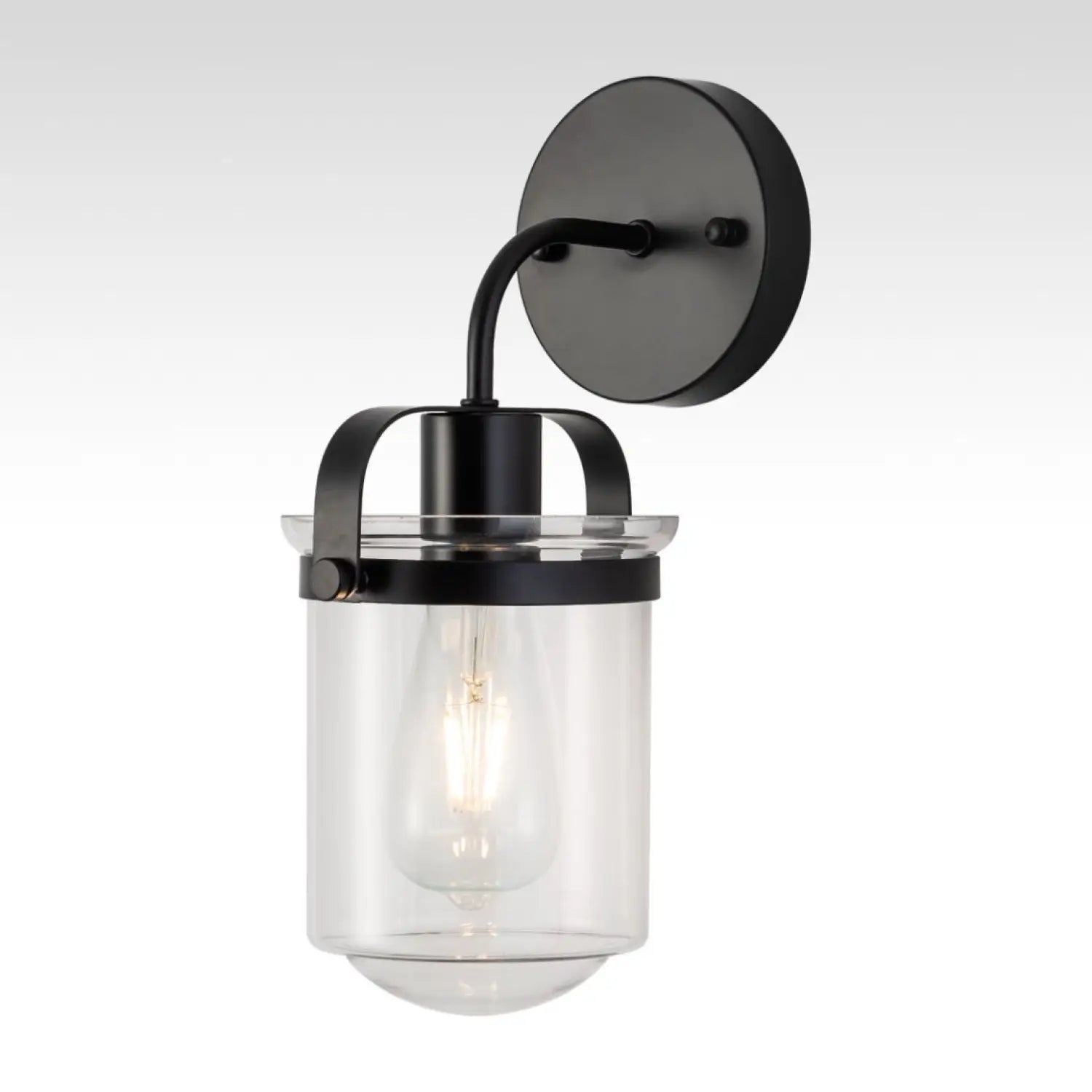 Modern Wall Light for Home with Clear Glass Shade E26 Fixture