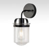 Modern Wall Light for Home with Clear Glass Shade E26 Fixture