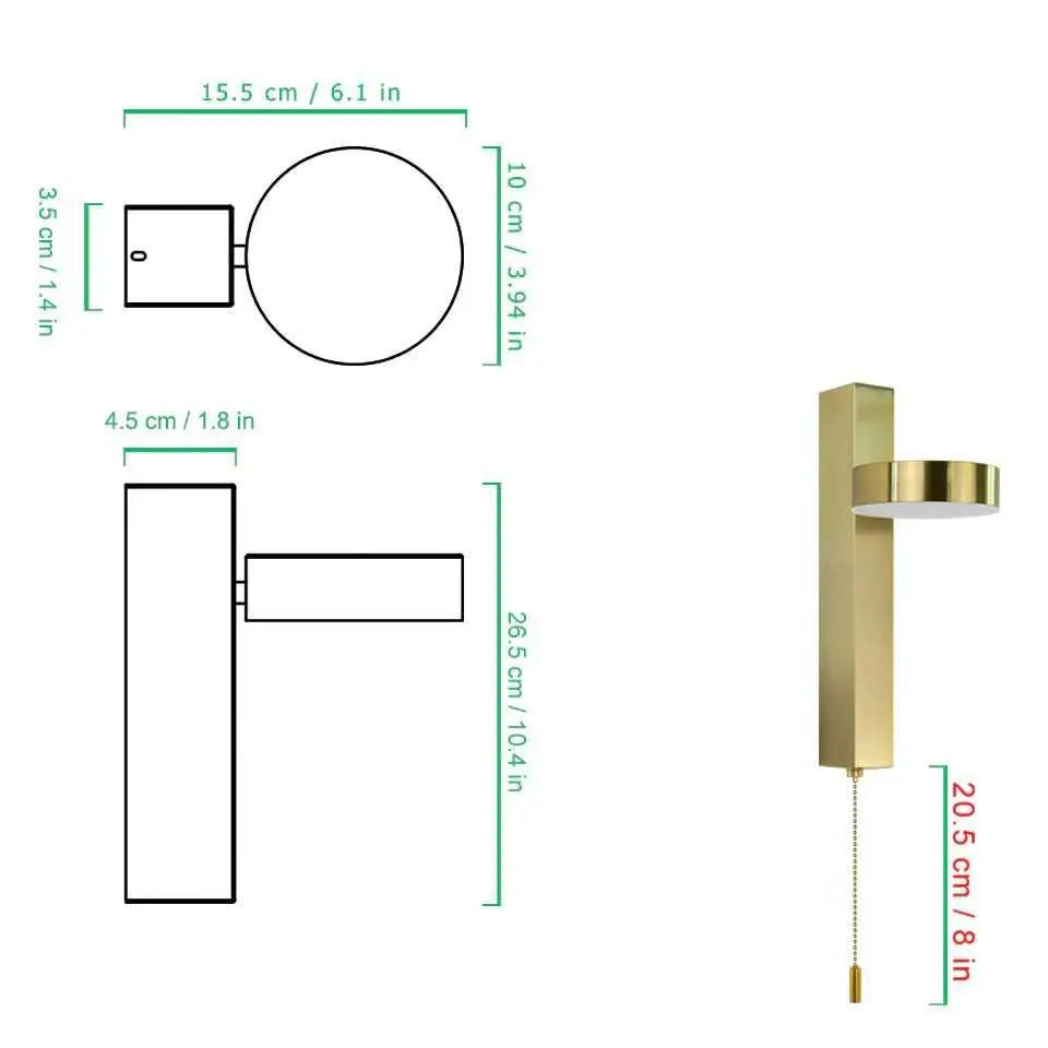 Gold Adjustable Wall Sconce
