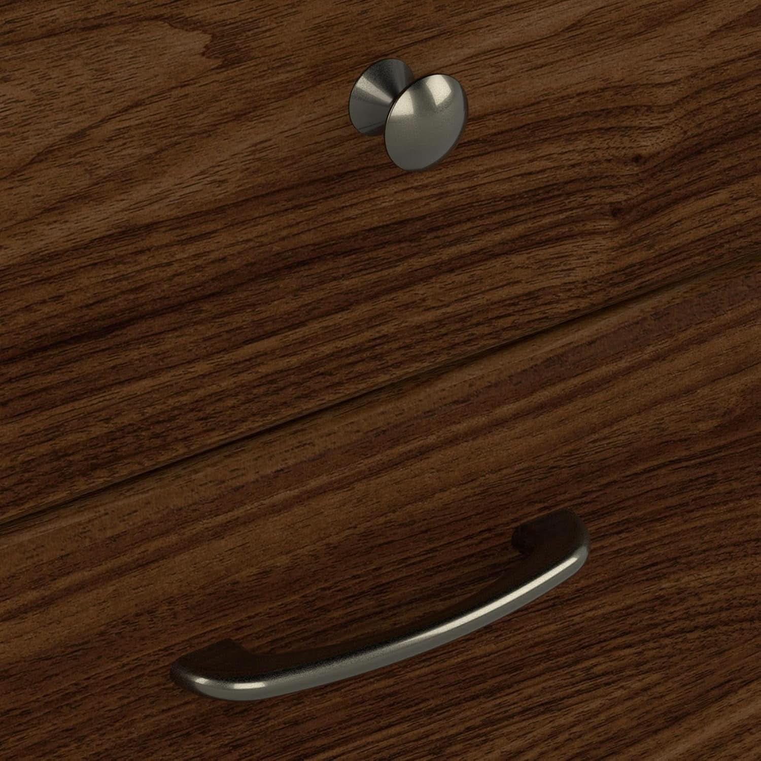 Modern Walnut L Shaped Computer Desk with Drawers