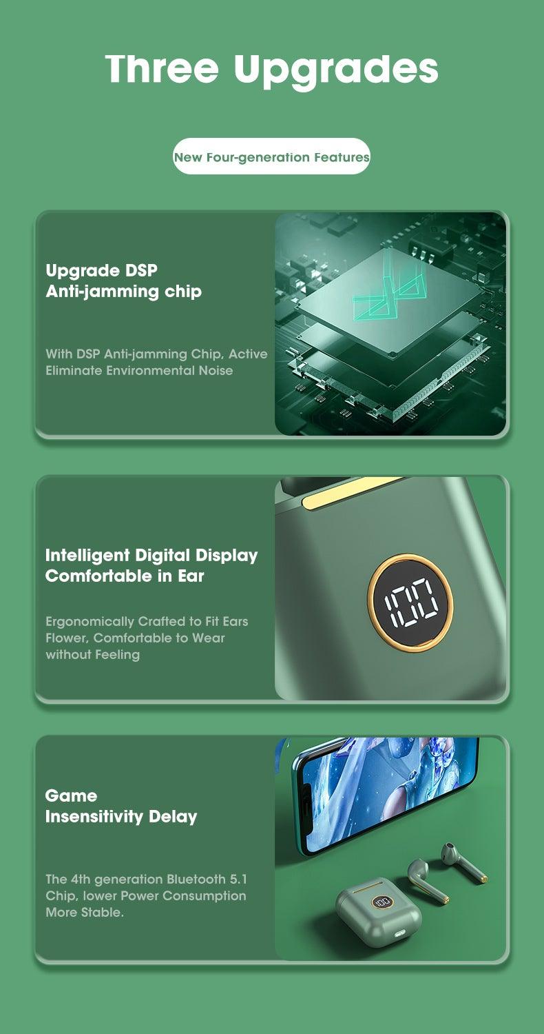 Modern White Wireless Bluetooth Headphones Waterproof HIFI-Sound Music Earphones For Outdoor Sport Workout Headset Sports Headphones Wireless Wearable Music Player Built-in Sweatproof Headphones With Charging Case Bluetooth 5.0