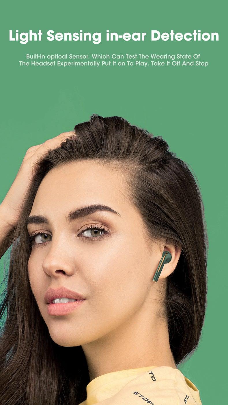 Modern White Wireless Bluetooth Headphones Waterproof HIFI-Sound Music Earphones For Outdoor Sport Workout Headset Sports Headphones Wireless Wearable Music Player Built-in Sweatproof Headphones With Charging Case Bluetooth 5.0