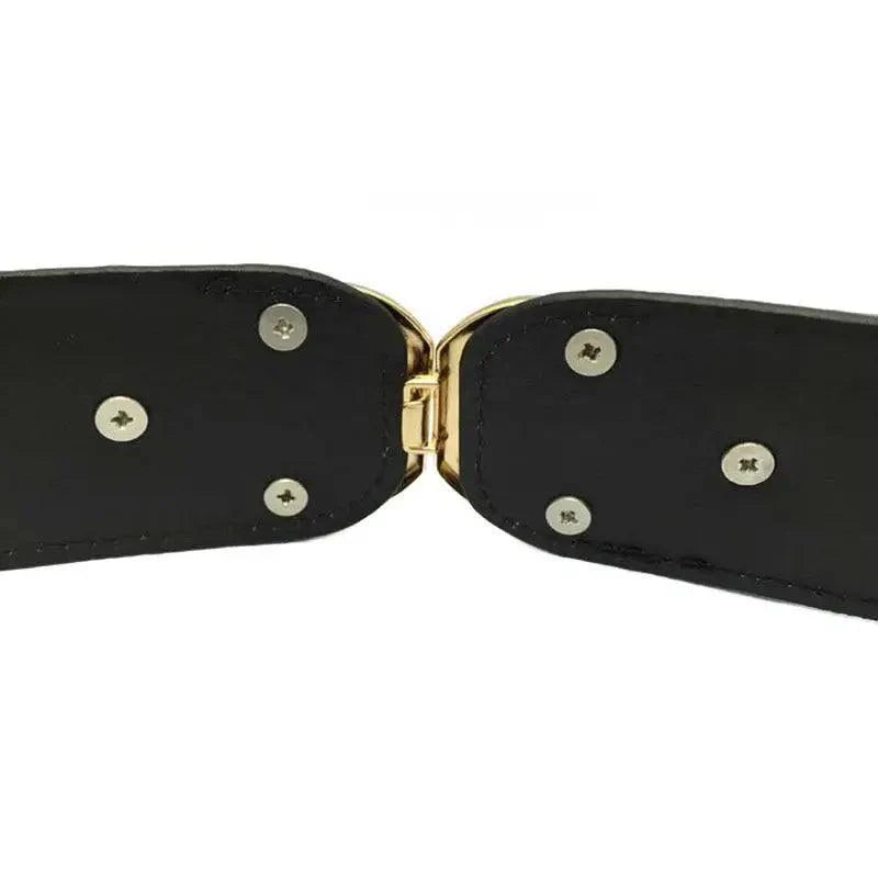 Modern Wide Fabric Strap Silver Metal Buckle Belts For Women Trendy Fashion Stretchable Classic Belts