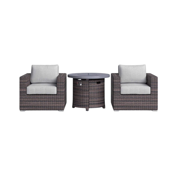 3-Piece Modular Rattan Patio Sofa Set With Weather-Resistant Cushions (SAK75321)