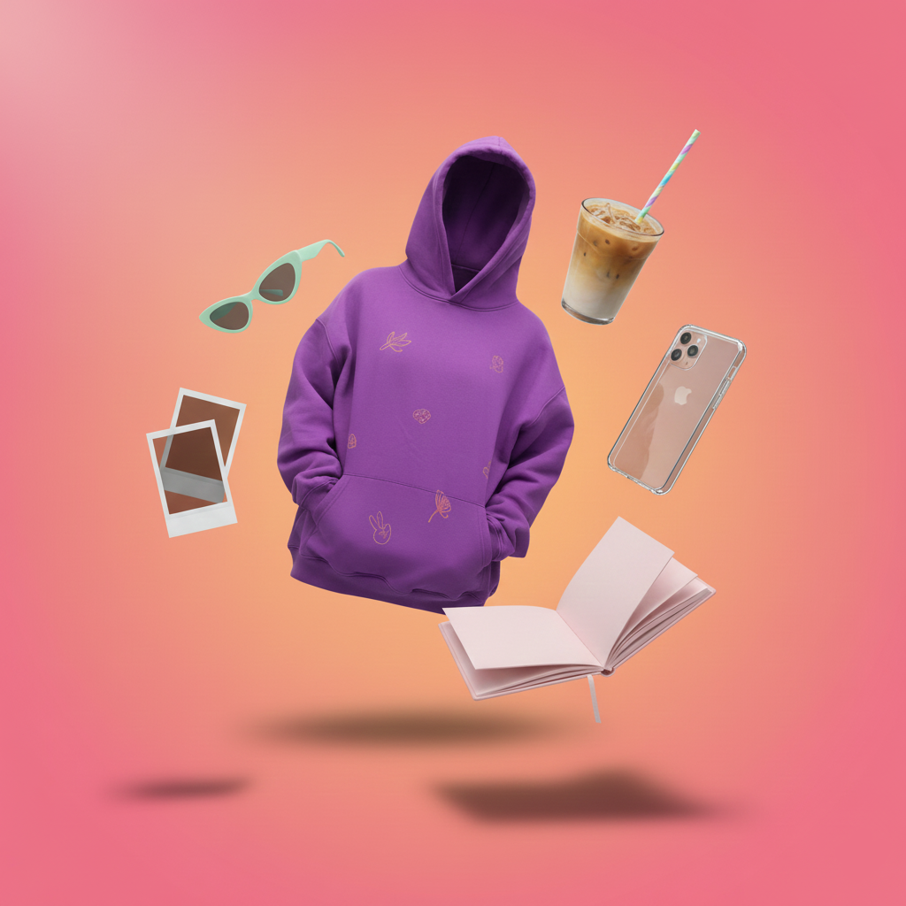 moment orchid freesize hoodie