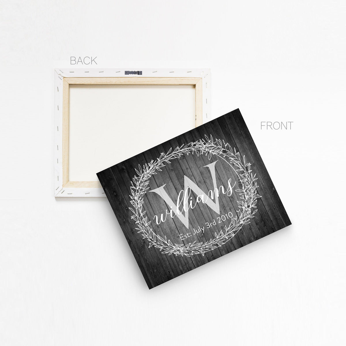 Last Name Sign - Custom Monogram Sign