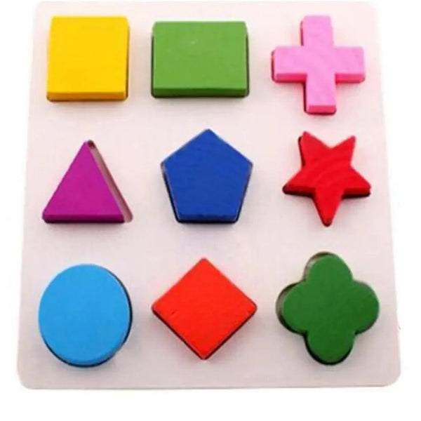 Montessori Cartoon Animal Educational Wooden Beaded Geometry  Digital Clock Puzzles Matching Clock Toy For Children