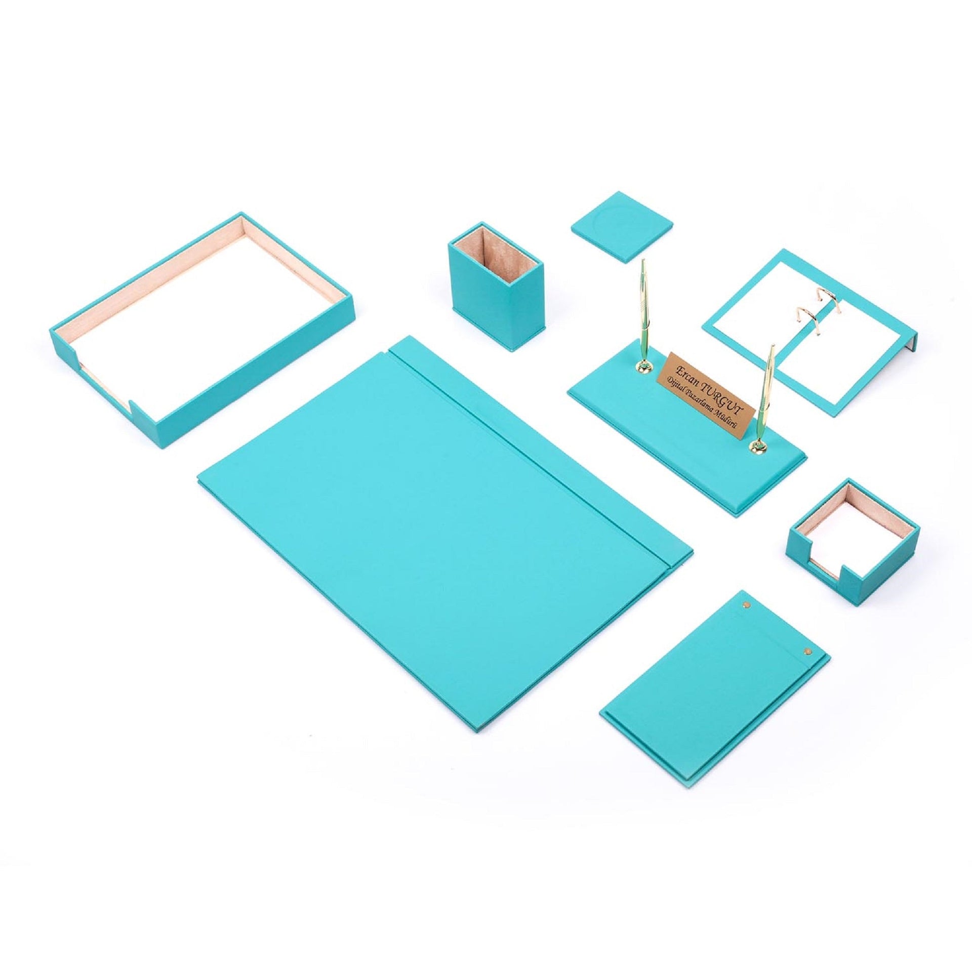 MOOG Leather Desk Set - Single Document Tray- Black - 10 PCS