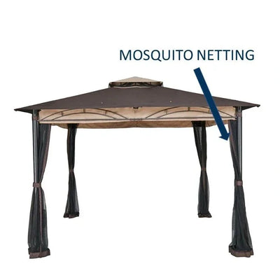 Shade N' Shelters 9' x 11' Gazebo - Mosquito Netting with Hooks