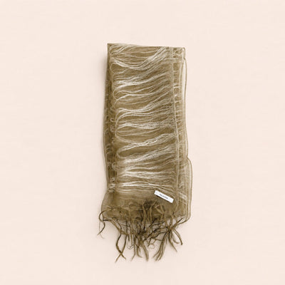Moss Green Mulberry Silk Scarf