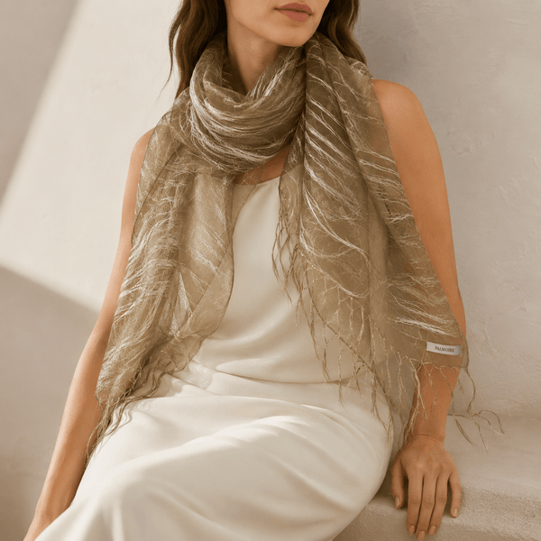 Moss Green Mulberry Silk Scarf