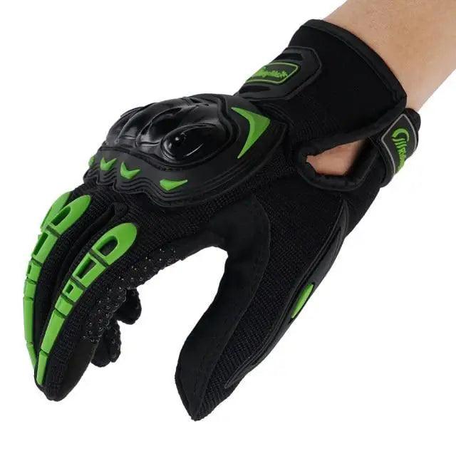 Motorcycle Breathable Glove Strong PVC Touch Screen Full Finger Motorbike Racing Riding Bicycle Summer Gloves