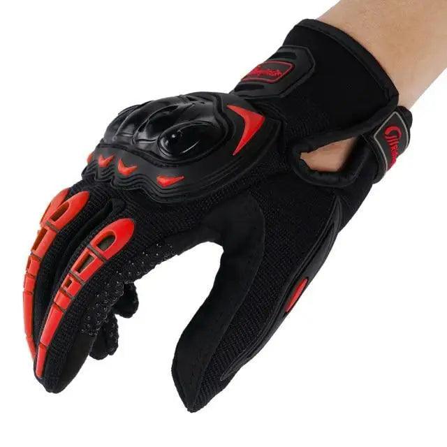 Motorcycle Breathable Glove Strong PVC Touch Screen Full Finger Motorbike Racing Riding Bicycle Summer Gloves