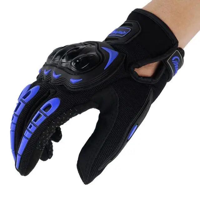 Motorcycle Breathable Glove Strong PVC Touch Screen Full Finger Motorbike Racing Riding Bicycle Summer Gloves