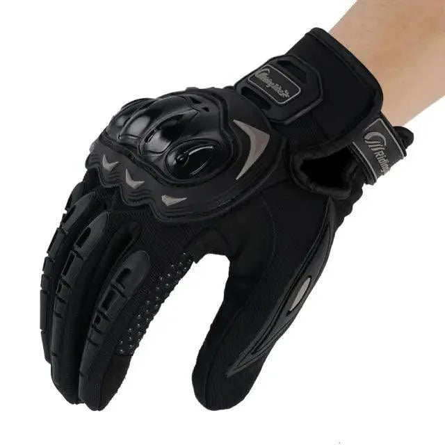 Motorcycle Breathable Glove Strong PVC Touch Screen Full Finger Motorbike Racing Riding Bicycle Summer Gloves
