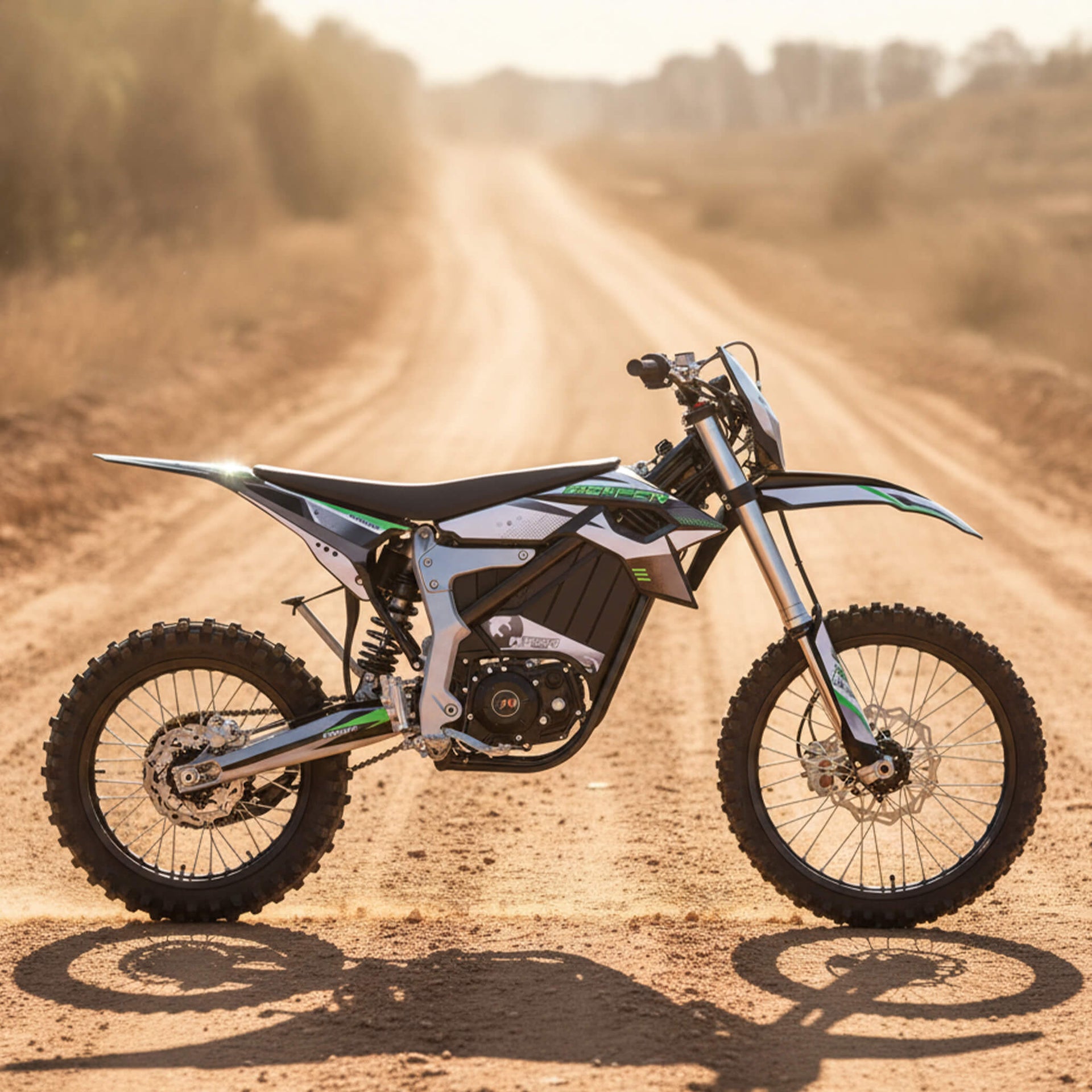 MotoTec Venom High-Performance 72V/12000W Electric Dirt Bike, White (SAK70326)