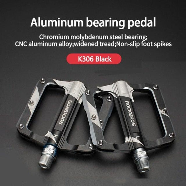 Mountain Bike Bicycle Pedals Cycling Ultralight Aluminum Alloy 4 Bearings Pedals Bike Pedals Flat Advanced 4 Bearings Mountain Bike Pedals Platform Bicycle Flat Alloy Pedals
