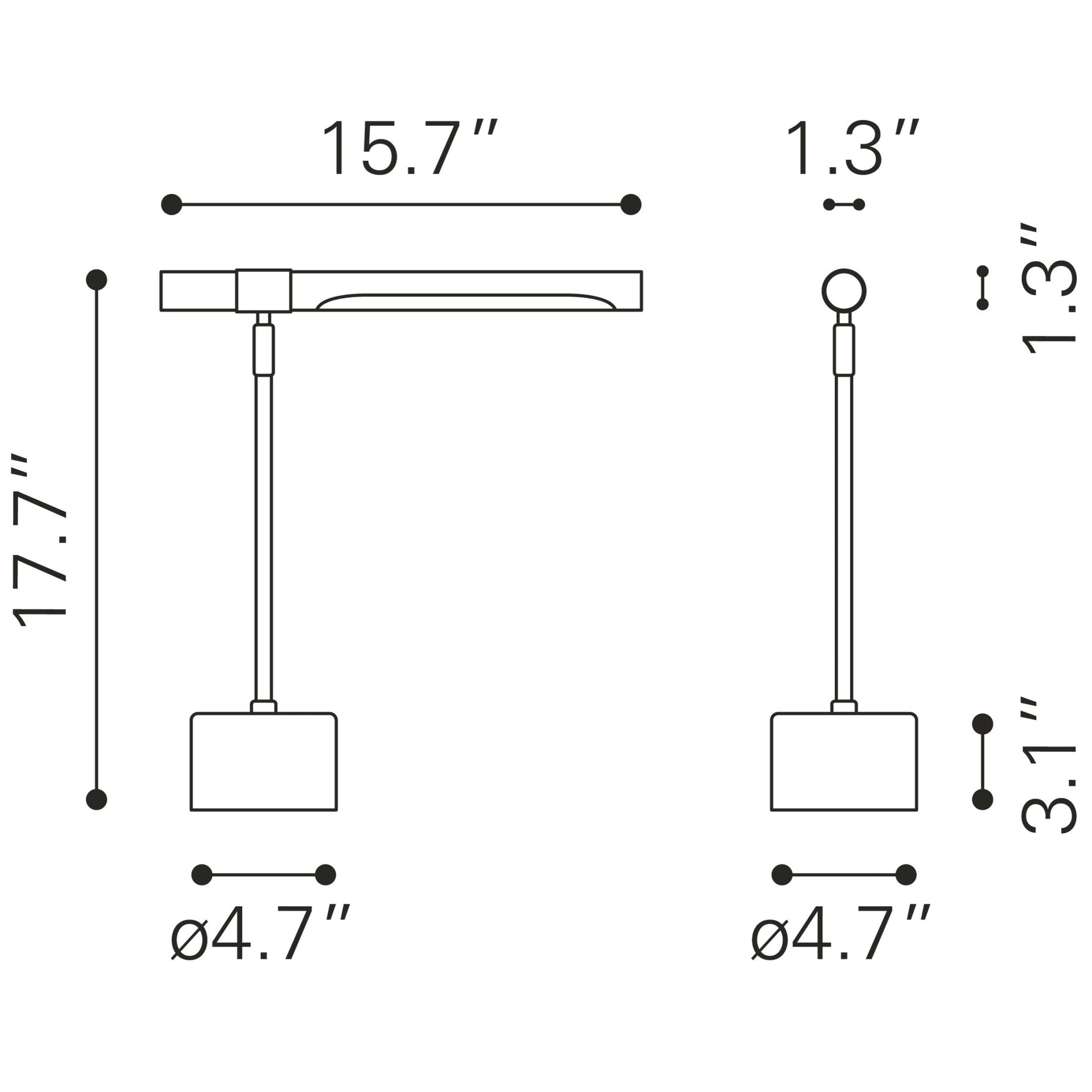 Kippy Table Lamp Brown & Brass