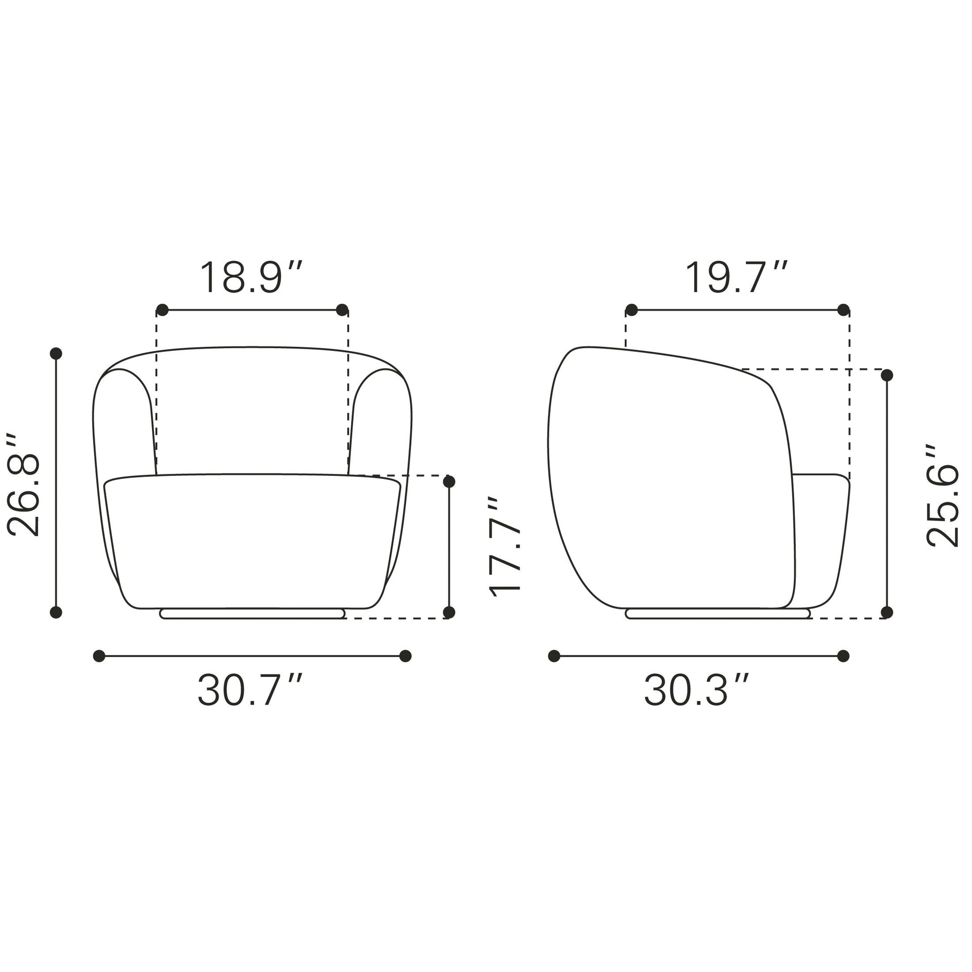 Govan Swivel Chair Brown