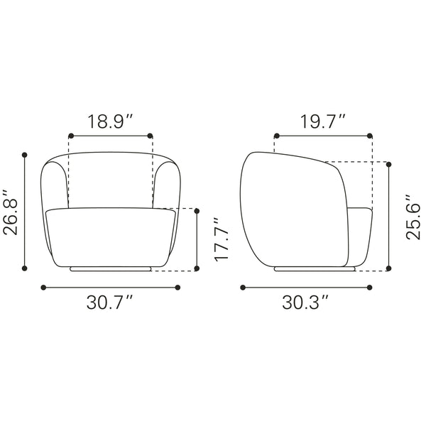 Govan Swivel Chair Brown