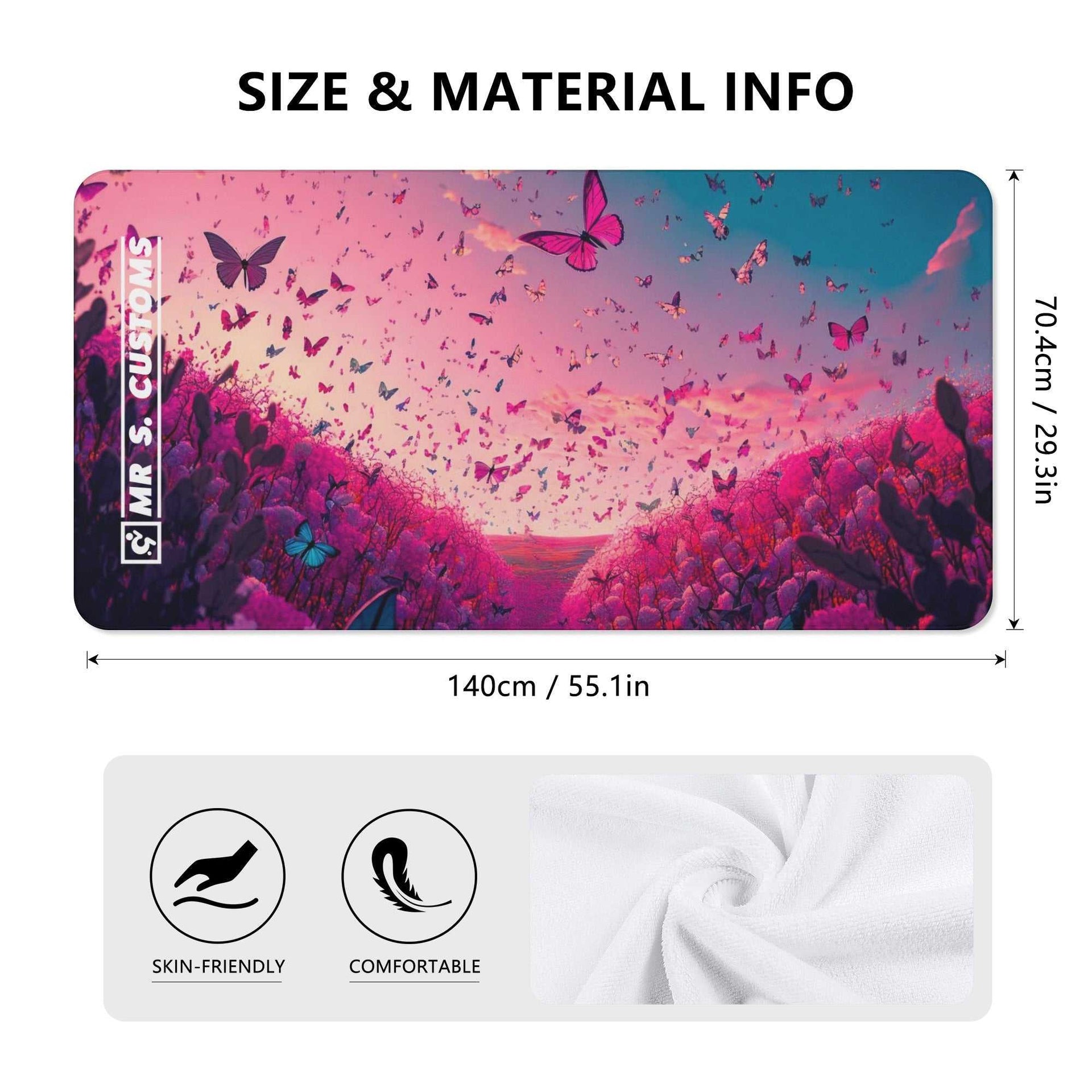 Mr S Customs - Bath / Beach Towel - Butterflies