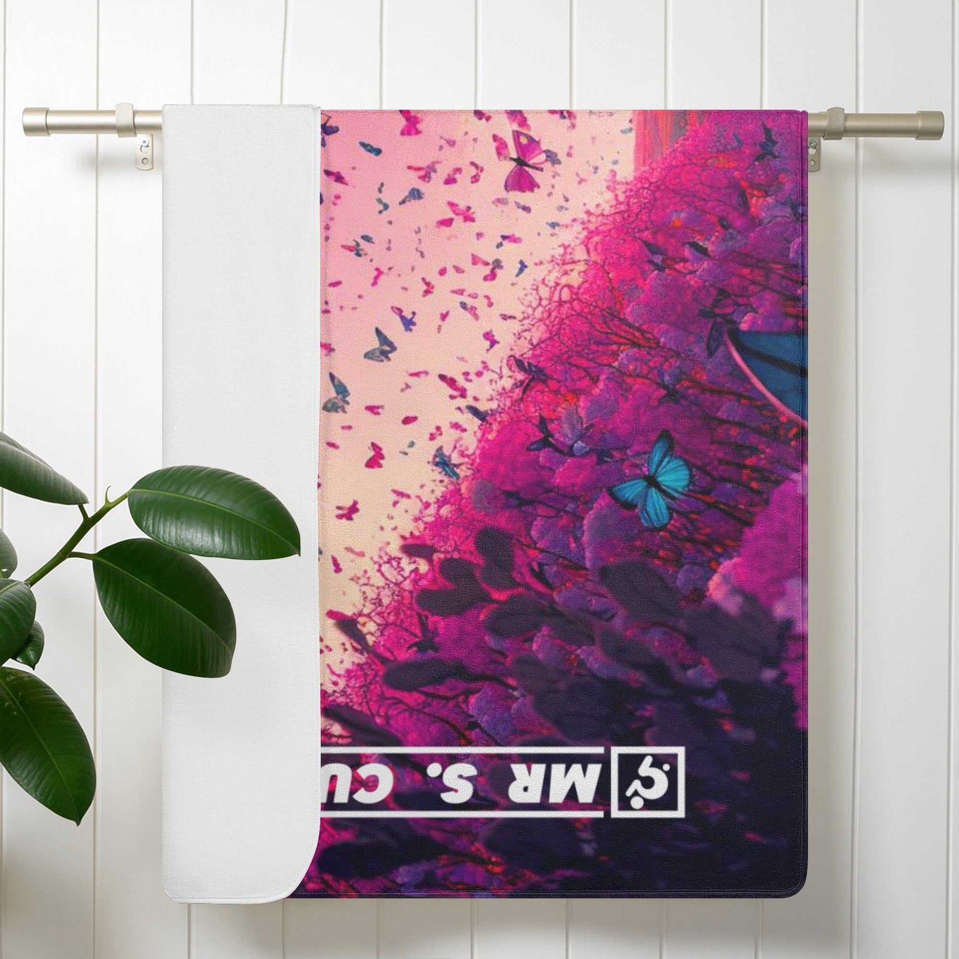 Mr S Customs - Bath / Beach Towel - Butterflies