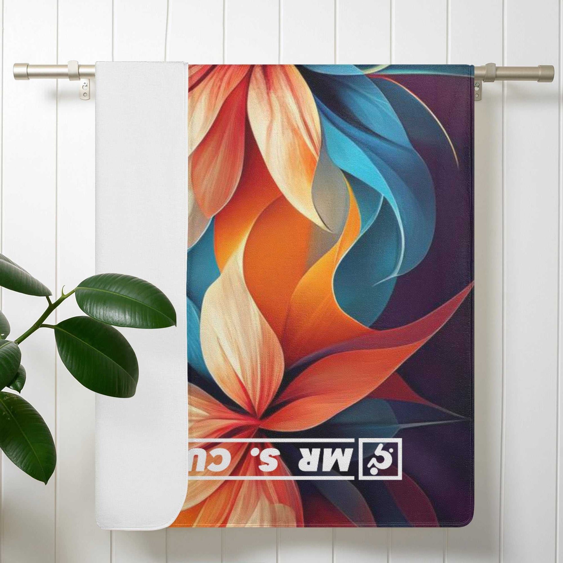 Mr S Customs - Bath / Beach Towel - Flowers 2