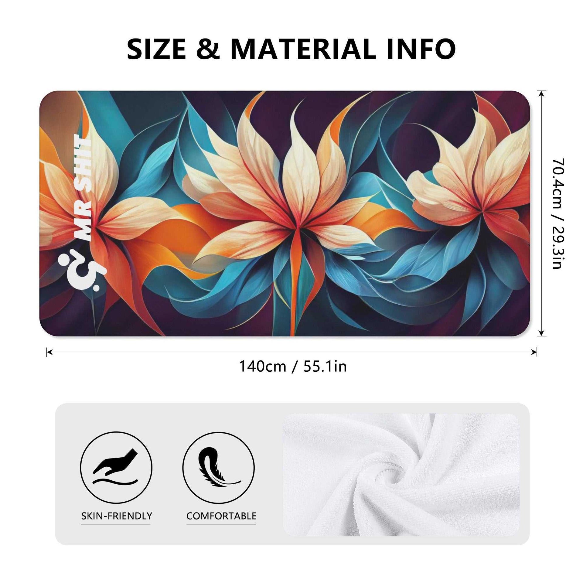 Mr Shit - Bath / Beach Towel - Flowers 2