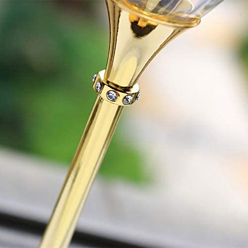 The Wine Savant Gold Cocktail, Martini & Champagne Glasses Rhinestone DIAMOND Studded, Cosmopolitan Elegant Crystal Glassware, Set of 2-10oz, 10