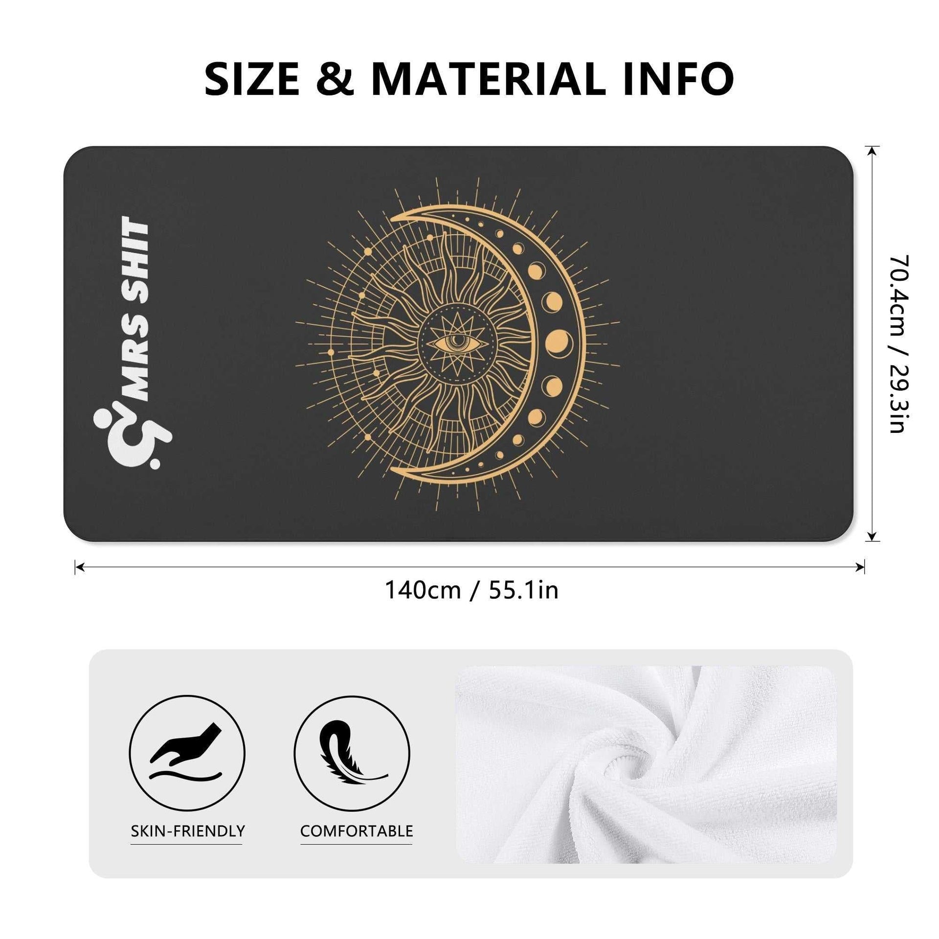 Mrs Shit - Bath / Beach Towel - All Seeing Eye - Black