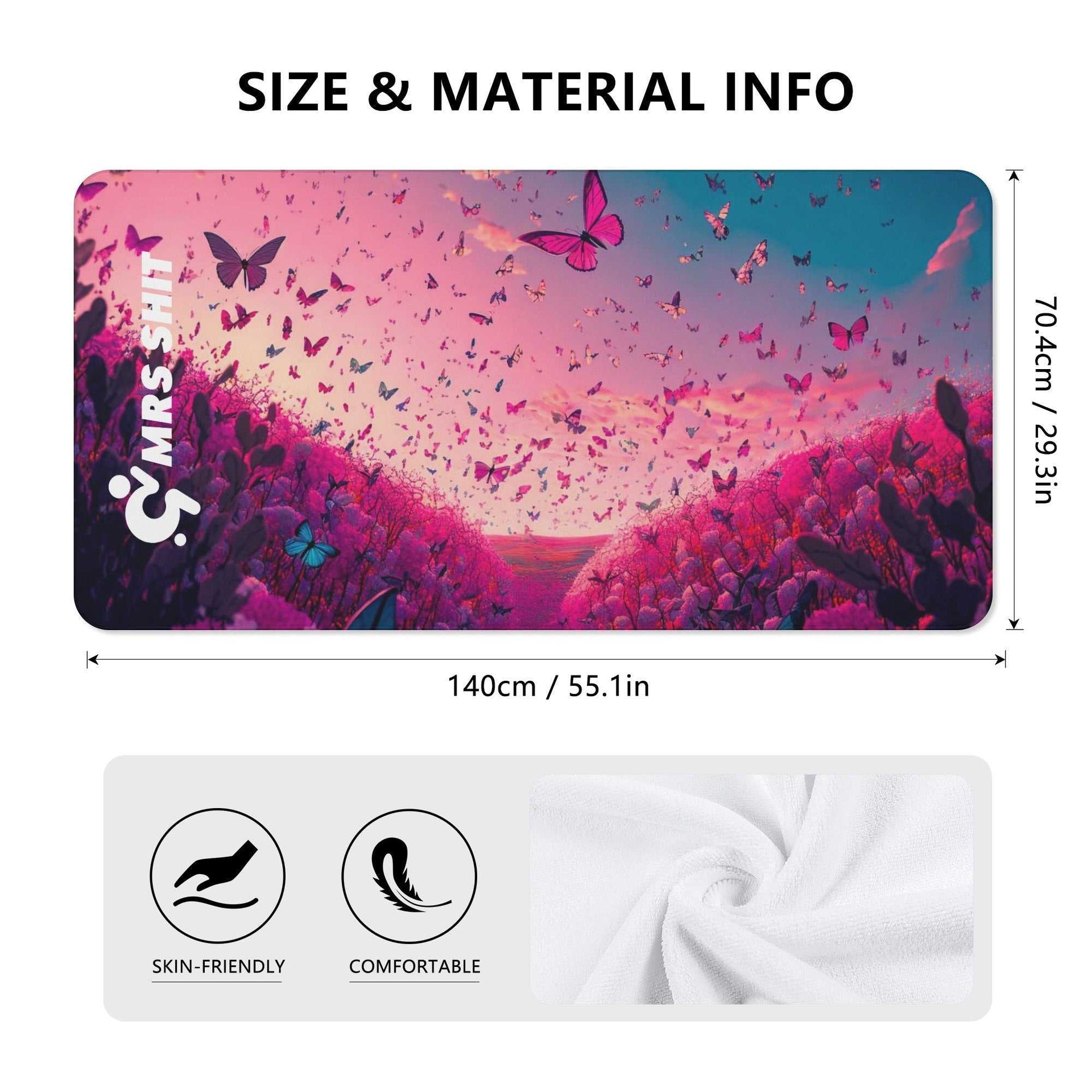 Mrs Shit - Bath / Beach Towel - Butterflies