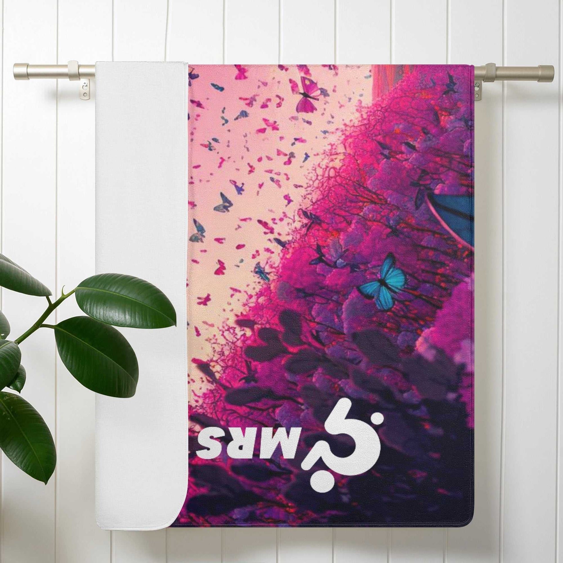 Mrs Shit - Bath / Beach Towel - Butterflies