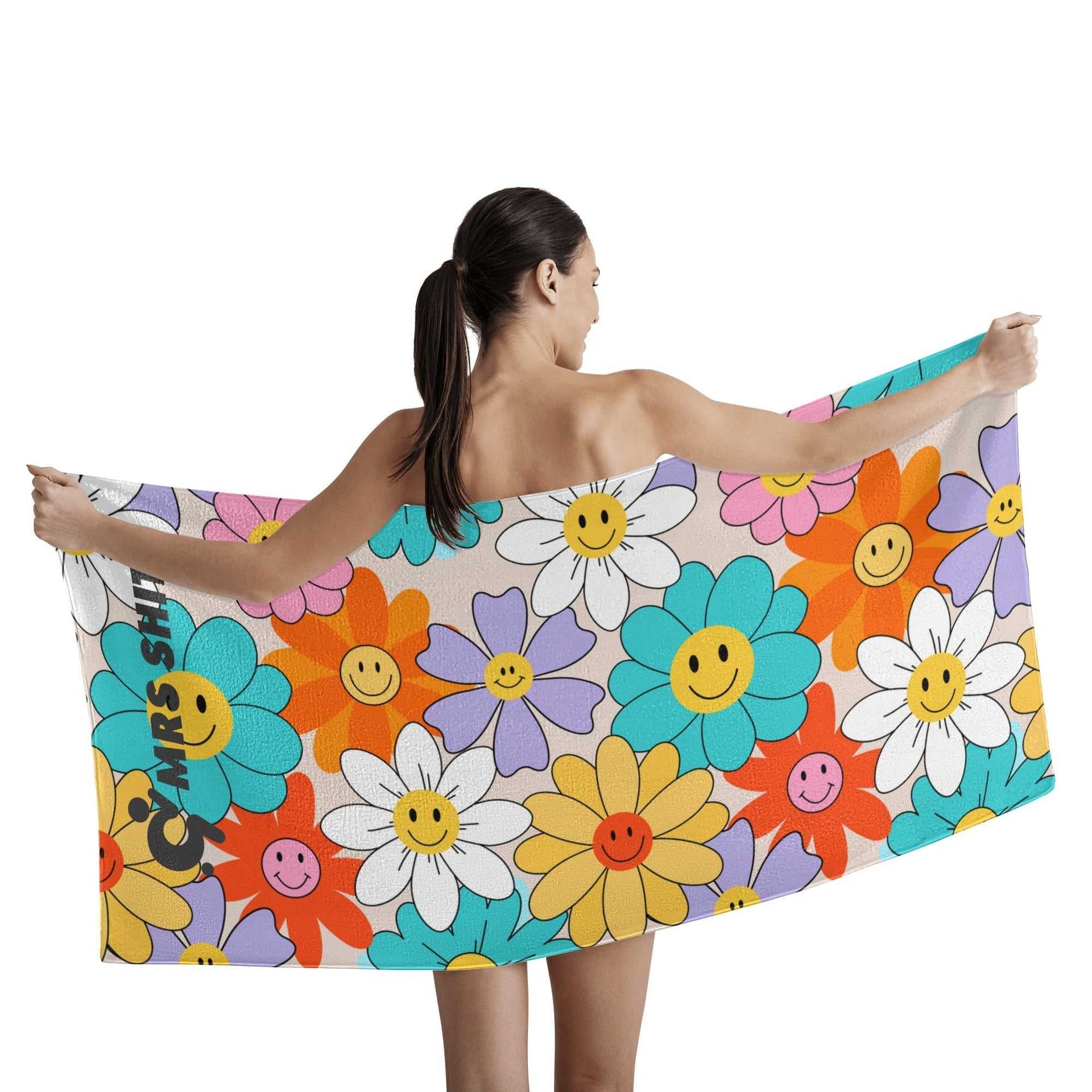 Mrs Shit - Bath / Beach Towel - Flower Power
