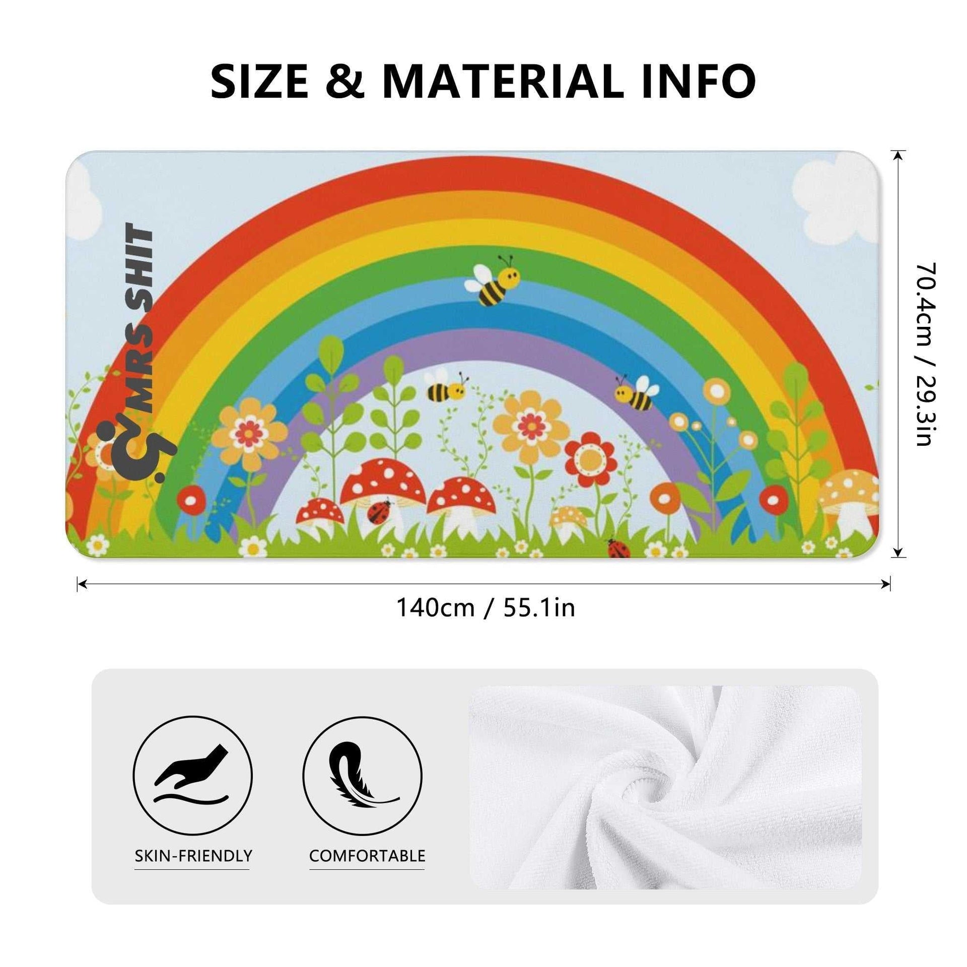 Mrs Shit - Bath / Beach Towel - Rainbow