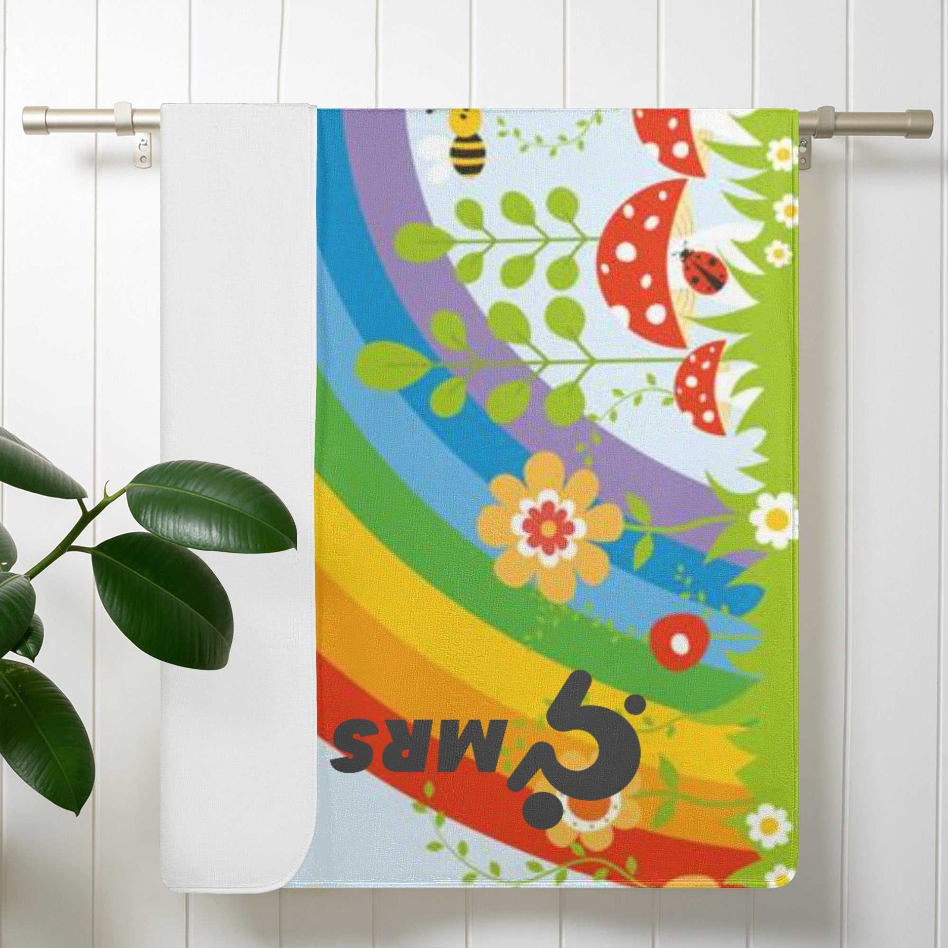 Mrs Shit - Bath / Beach Towel - Rainbow