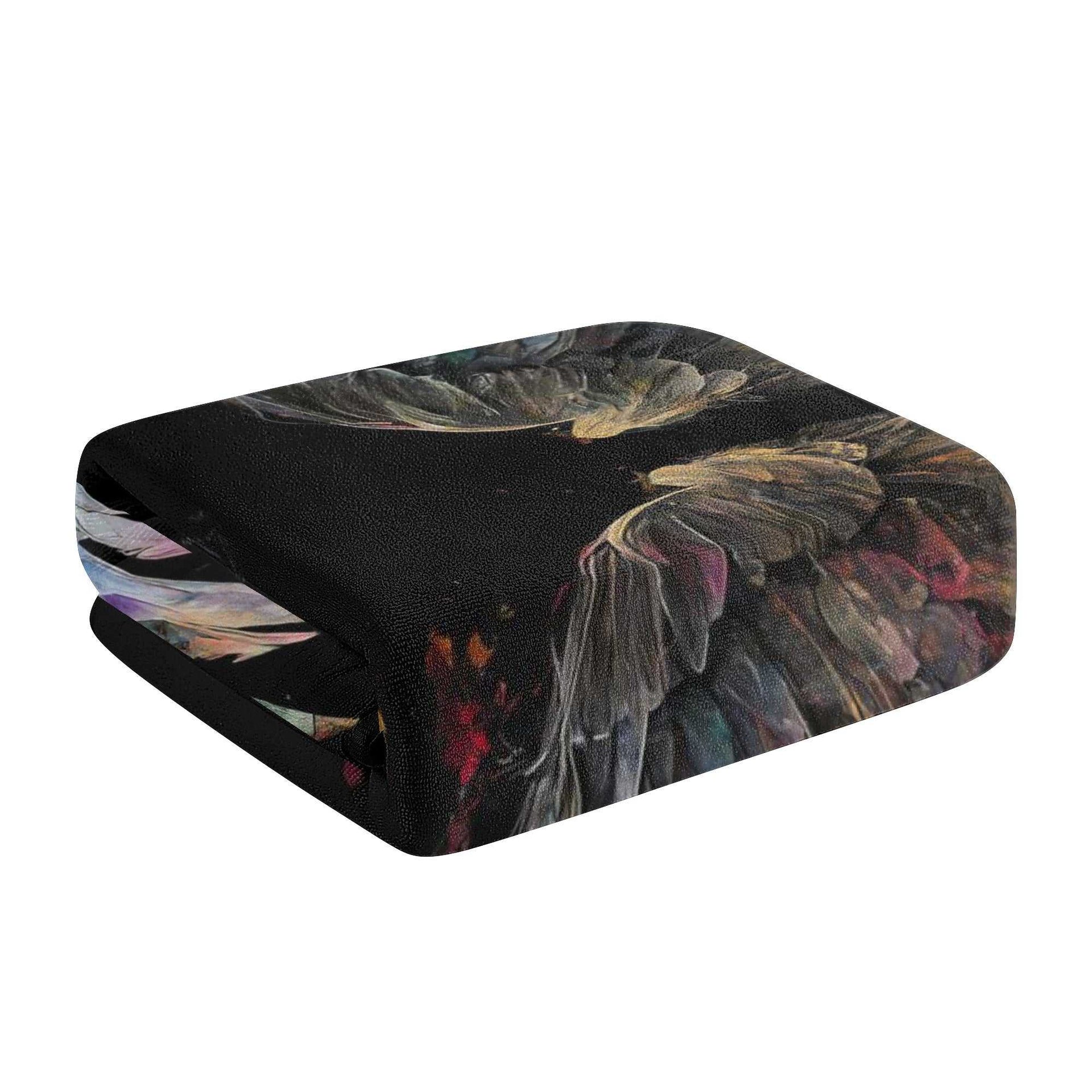 Mrs Shit - Bath / Beach Towel - Rainbow Angel Wings