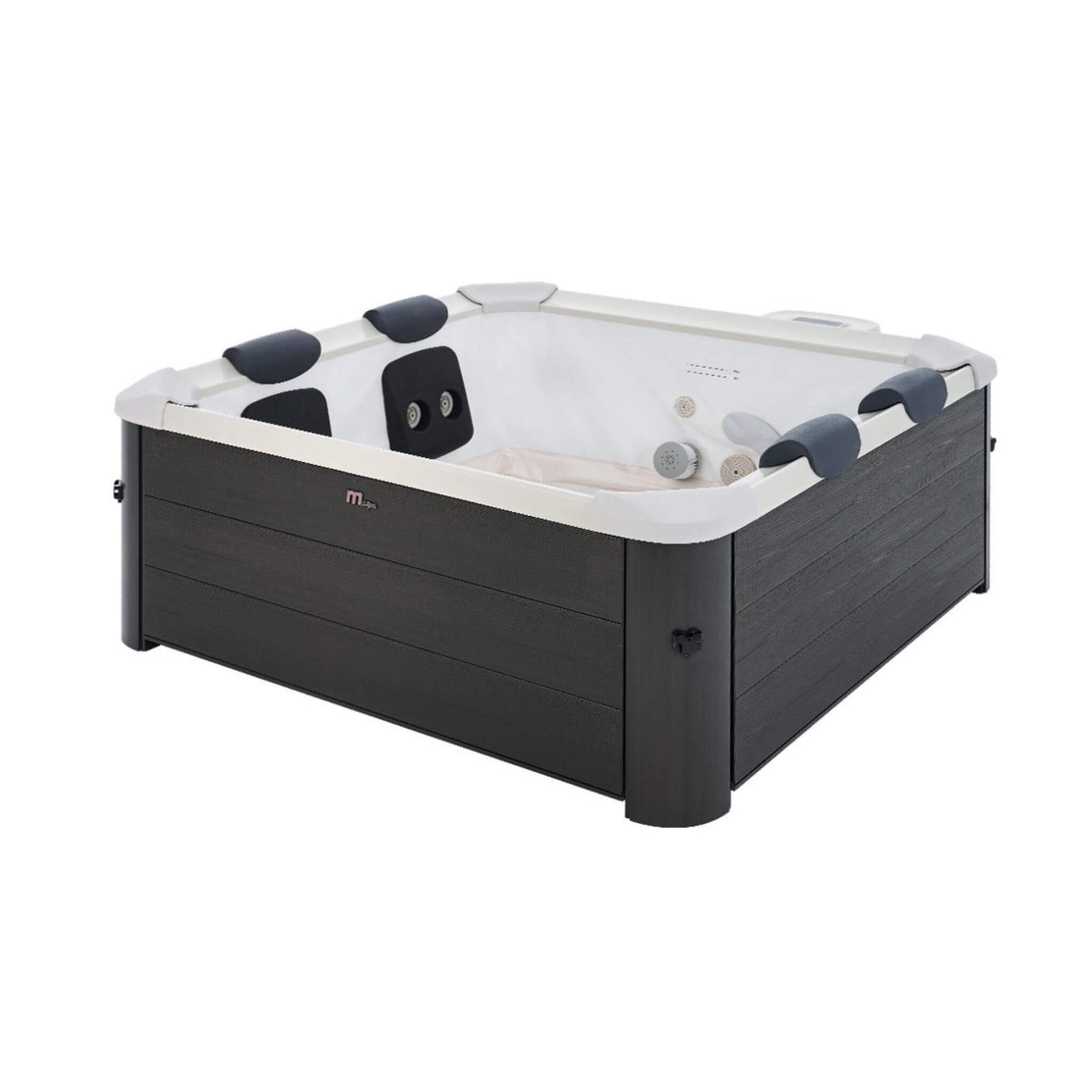 MSpa Oslo Frame 6-Person 120 Jets Square Spa W/ LED Lights & Integrated App Control [F-OS063W] (SAK93516)